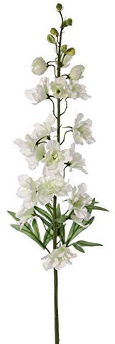 artplants.de Künstliche Blume Rittersporn Andriana, weiß - grün, 90cm, Ø 11cm