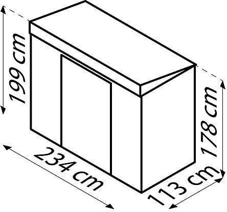 Globel Gerätehaus Pultdach Skillion 84, anthrazit