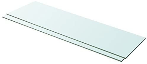 vidaXL 2X Regalboden Glas Glasboden Glasscheibe Glasplatte Regalbrett Ersatz Platte Glasscheibe für Glasregal Klarglas Transparent 100x30cm