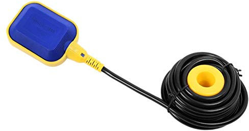 Interrupteur Flotteur pour Pompe avec Câbles 10m, commutateur Interrupteur de Niveau d'eau à Flotteur 250V 15A Contrôle Automatique Régulateur du Niveau de l'eau pour Pompe Réservoir - Blau