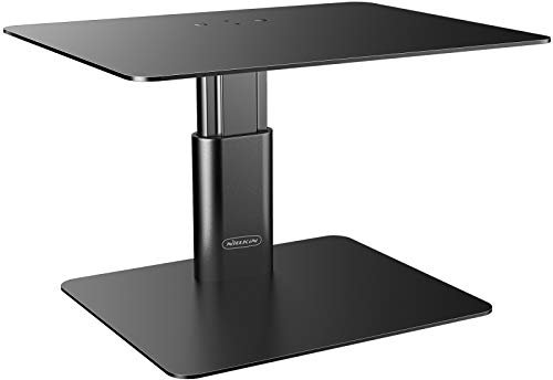 Nillkin Monitorständer für den Schreibtisch, höhenverstellbar, ergonomischer Computer-Monitorständer, aus Aluminium, für PC, Computer, TV, iMac, Laptop, HP, Lenovo und alle Bildschirme, Schwarz