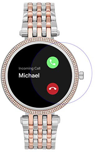 Disscool Protection d'écran en verre trempé pour montre connectée Michael Kors Women Gen 5E Darci - Épaisseur de 0,33 mm - Verre véritable