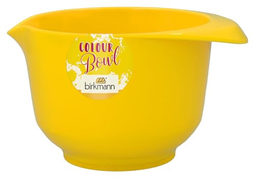 Birkmann, Colour Bowls, Rühr- und Servierschüssel, klein, 0,75 Liter, kratzfest, standfest, nachhaltig, gelb