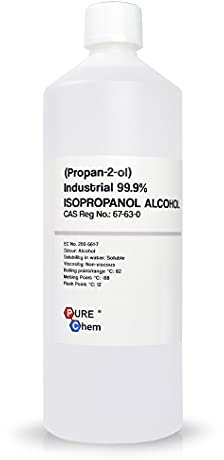 Pure Chem Isopropyl Alcohol Isopropanol IPA Rubbing Alcohol Cleaning 99.9% | 1L, 99.9% IPA, Isopropanol, High Purity Cleaning Alcohol, Electronics Cleaner, Fast Evaporation, Residue-Free Finish