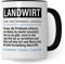 Landwirt Tasse lustig, Landwirt Geschenk Beruf, Spruch Landwirtschaft Bauer Geschenkidee, Kaffeetasse Beruf Landwirte Kaffeebecher Teetasse Becher