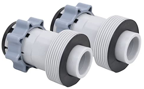 vidaXL Pool Hose Adapter Type B, Converts 32mm to 38mm Fittings, Compatible with Pool Pumps & Plunger Valves, Ideal for Upgrading Pump Systems, 2-Piece Set