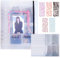 A5 Binder Fotokartenalbum, Fotoalbum-Halter, 6 LöcherRingbuchhülle + 25 Blätter 4 Fächer Fotosichthüllen, Gefrostetes Bindealbum mit 5 Aufklebern (Transparent)