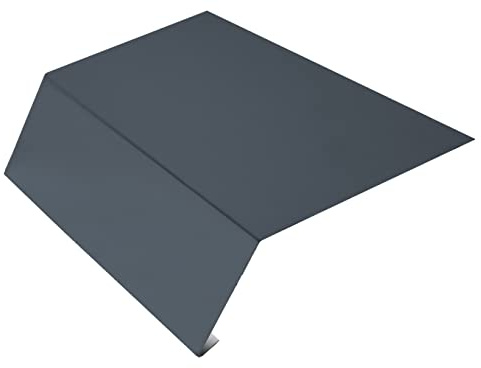 Sarei Rinneneinhang ohne Wasserfalz 2m | anthrazit | Aluminium | Dachrinnen Zubehör, Alu Dachblech, Kehlblech, Gartenhaus Ortgangblech | Made in Germany