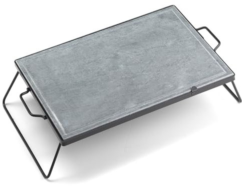 Pietra Ollare 40x60 cm con Supporto Pieghevole Ompagrill DS40/60/BLACK