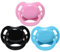 CutiePlusU Erwachsene Größe Schmetterling Schnuller-große Schild 3 Pack - Rosa, Blau, Schwarz