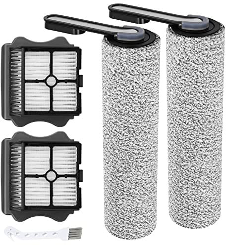 Rouleau de brosse de rechange et filtre HEPA pour aspirateurs secs et humides Tineco Floor One S5 / S5 Pro / S5 Pro 2 / S5 Extreme, pas pour S5 Combo (2 rouleaux de brosse et 2 filtres)