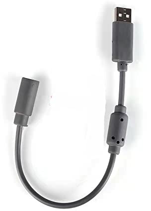 NORMICHIC Cable adaptador de extensión para Xbox 360, cable USB de repuesto para mandos con cable Xbox 360 (gris)