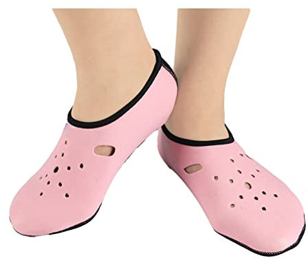 RiToEasysports Schwimmsocken, Verdickte rutschfeste Tauchsocken Schwimmsocken Schnorchelausrüstung für Männer Frauen Wassersport (Rosa