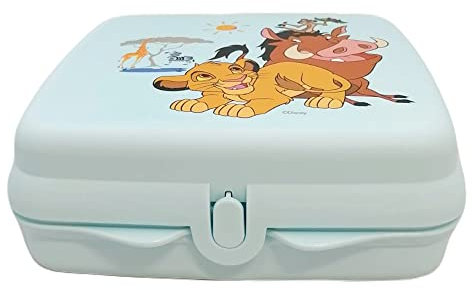 Tupperware To Go Twin Disney Lion King König der Löwen hellblau blau Jungs Mädchen Schule Brotdose Box Behälter Kindi Twin Kind Kindergarten Schule A126 Sandwichbox ECO+
