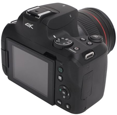 Fotocamera Digitale 4K, Fotocamera Compatta per Fotografia e Video WiFi 64MP Zoom Ottico 12x 30x Messa a Fuoco Automatica Schermo Flip da 270 Gradi Fotocamera per Vlogging con APP