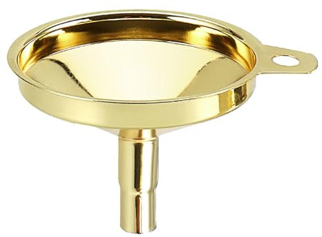 Kuuleyn Mini Embudo De Cocina De Llenado, Embudos De Metal, Embudo De Cocina Embudo De Vino De Aceite De Pulido De Espejo Cónico Chapado En Oro De Acero Inoxidable 304