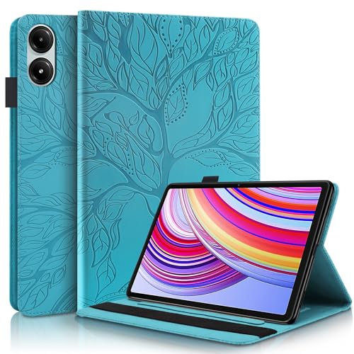 Succtopy Coque pour Xiaomi Redmi Pad Pro 12.1 Pouces 2024 Housse de Protection avec Porte-Pencil, Étui à Rabat avec Support Fonction pour Tablette Xiaomi Redmi Pad Pro Bleu