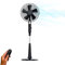 Wintem HARBIN Ventilatore a Piantana 45W con 5 Pale e 10 Velocità, Timer 7,5 Ore, con Telecomando - Silenzioso, Altezza Regolabile 135 cm, Nero