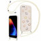 Xylota Handyband für iPhone 7 Plus/8 Plus 5,5'' Hülle mit Band, Silikon Aesthetic Muster Design Handyhülle mit Kette Kordel Schlüsselband, Mädchen Schutzhülle für iPhone 8 Plus zum Umhängen,lachen