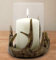 Geweih Stumpenkerzenhalter Hirsch Glas Laterne Antik Vintage Hurricane Weihnachtsdekoration