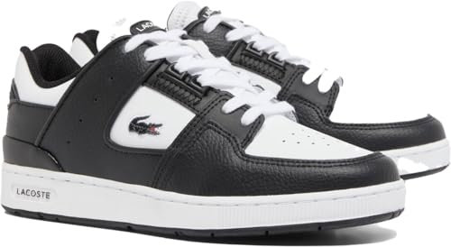 Lacoste Damen Court Cage Sneaker, Schwarz/Weiß, 39 EU