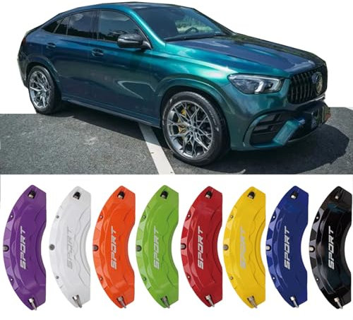 4pc Brake Caliper Covers Compatible Front Rear 19/20/21/22 Wheel Size for Mercedes Benz GLE Accessories (Black)