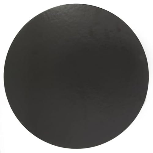 Monouso | 5 Bases para Tartas de Cartón, 30cm, Negro, Soporte para Pasteles, Reversibles, Discos para Tartas, Cocina, Repostería, Reciclable.