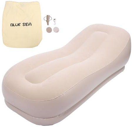 Fabater Aufblasbarer Liegestuhl, Tragbares, Selbstaufblasendes Couch-Luft-Schlafsofa, Automatisch Aufblasender Lazy-Sofa-Stuhl, Gemütliches Schlafen für Im Freien, Strand, Zuhause