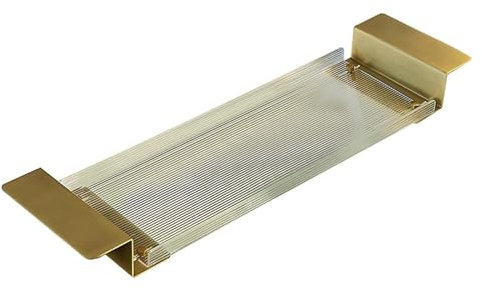 Bambus-Badewannen-Caddy mit ausziehbaren Seiten, rutschfeste Griffe, Leseständer, Tablet-Halter und Weinglasschlitz, Badewannentablett zum Entspannen und Genießen eines Spa-ähnlichen Erlebnisses (80