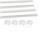 4PCS Radiator Pipe Covers and Collars Set 15x300mm White Plastic for Heating Water Gas Drain Pipes