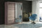 ELUKS CARLI Modern Sliding Door Wardrobe with Mirror, 2 or 3 Doors, 4 colours: WHITE/BLACK/OAK/GREY 5 sizes: 100cm/120cm/150cm/180cm/200cm (Oak, 180cm 4 Drawers)