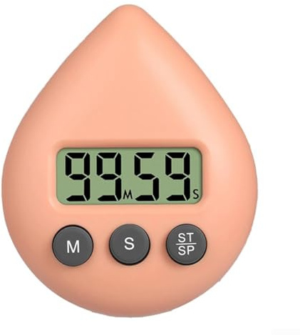 Minuteur de douche numérique avec design étanche, taille compacte et fonctionnalités conviviales pour plus de commodité (orange)