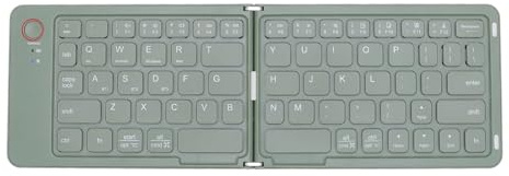Lazmin112 Faltbare Bluetooth -Tastatur, 67 Tasten Wireless Folding -Tastatur mit Standhalter, Magnetverschluss, Kompakt Wieder Aufrechterhalten für Telefon -Tablet -Laptop (Green)
