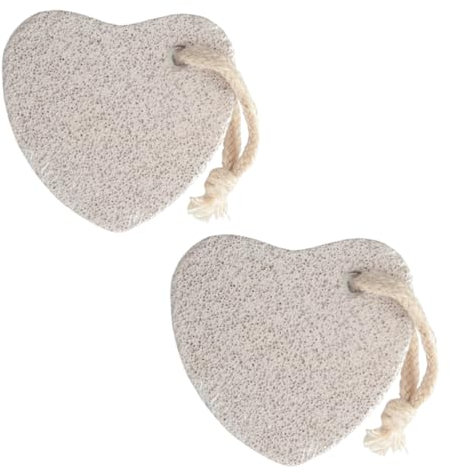 2 herzförmige Bimsstein-Fußbehandlungen, Bimsstein-Hornhautentferner für Hände und Füße, Fußpeeling zur perfekten Hornhautentfernung und Hautverfestigung, Lavastein-Fußbehandlung