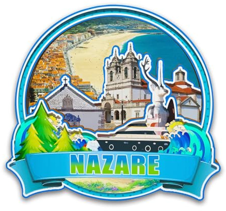 Orlybar Nazare Kühlschrankmagnet, Portugal, Holz, 3D-Sehenswürdigkeiten, Reise-Sammlerstück, Souvenirs, Dekoration, handgefertigt, Kühlschrankmagnet -6120