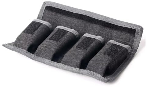 Ohulelks Camera Battery Storage Bag AA AAA Battery Storage Bag 4 Pocket for AA/AAA Battery and DSLR Camera Battery