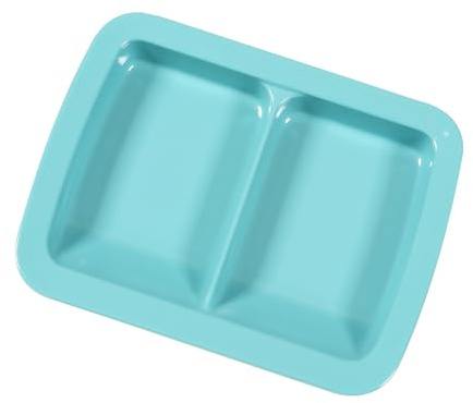 Platos Adaptables De Melamina Con Borde Inclinado Y Antideslizante Con Pared Elevada Para Personas Mayores, Discapacitados, Artríticas De Comer Solo (Cavidades Gemelas)