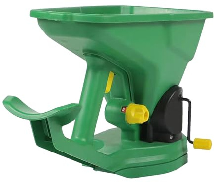 Spandiconcime manuale – Seminatrice da prato regolabile, dispenser portatile da giardino | Design ergonomico con manico, meccanismo rotante con tramoggia di grande capacità per la distribuzione di