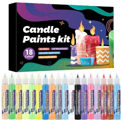 Syengery Kerzen Stift | 18 Farben Anfängerfreundliches Zubehör Für Kunst Und Basteln - stifte Für Die Kerzendekoration - Für Festival Feiertage Hochzeiten Partys Segenswünsche Und Schreiben