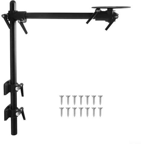 Pied de table pliable réglable avec pivot à 360 degrés pour camping-car, yacht en aluminium oxydé