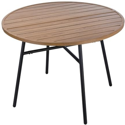 VDD – Gartentisch – Tisch für den Außenbereich – Runder Tisch – Beschichtetes Eisen – 100 x 73,5 cm