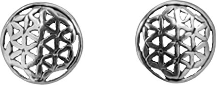 Blume des Lebens Ohrstecker aus 925 Sterling Silber, Nr. 23