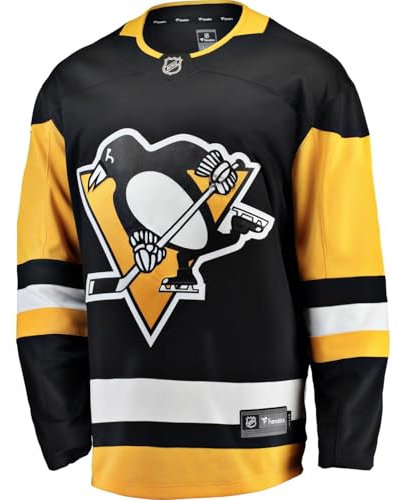 Fanatics - NHL Pittsburgh Penguins Home Breakaway Jersey Longsleeve - Schwarz Farbe Schwarz, Größe XXL