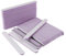 Forever Speed 50 Stück Nagelfeile 180/100 Nagelfeilen-Doppelseitige Schleiffläche-Material Schmirgelpapier Form Gerade Farbe Grau/Kern Lila