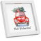 PHOTOLINI Bilderrahmen Spardose zum Befüllen 20x20 cm weiß, Weihnachten Objektrahmen für Geldgeschenke, 4 austauschbare Motive, Aufstellen & Aufhängen, DIY - perfekt zum Basteln und als Geschenk