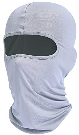 fuinloth Sturmhauben, Gesichtshaube, Skimaske, Hals Gaiter, UV-Schutz, Motorrad- und Fahrrad-Gesichtsmaske, Balaclavas für Herren/Damen Hellgrau