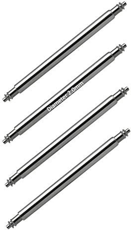 masar 22mm Durchmesser Ø 2.0mm Premium Federstege Uhr Amrband, Uhrenstege, Uhrenarmband, Stege Uhren Armband - Watch Fat Spring Bars, Pins 2,0mm, 2mm – INOX 316L – 4 Pcs