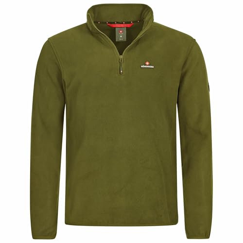Höhenhorn Skyja - Felpa in pile da uomo con mezza zip, verde, XXL