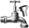 Wasserhahn Auslaufventil 1/2 AG Wandanschluss - Auslauf 3/4 AG ca.26mm