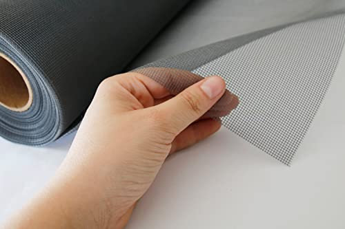 Rete di Ricambio per Zanzariere Porta Finestra 150x250 cm in Fibra di Vetro Color Grigio Chiaro
